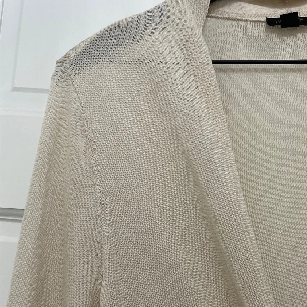 J. Jill Wearever Collection Cream Lightweight Knit Open Cardigan - Size Medium